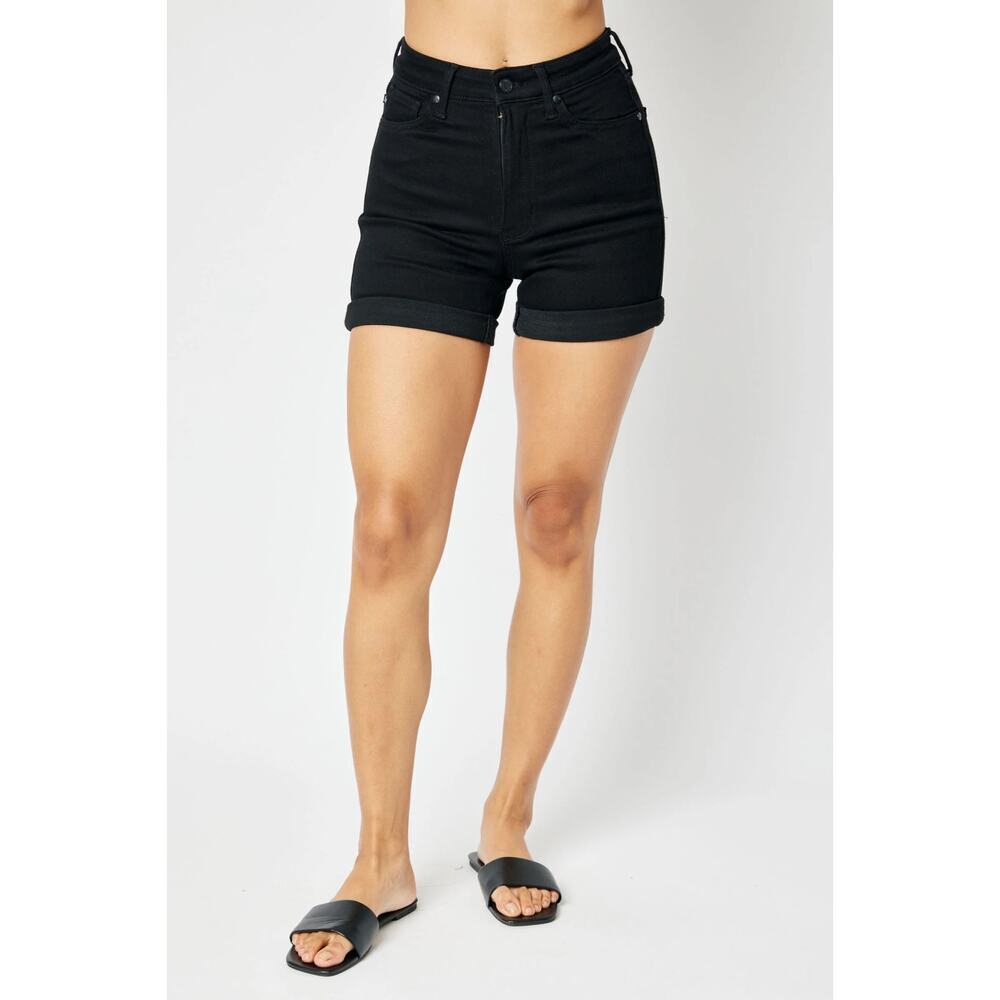 Judy Blue Black Denim Jean Shorts Size XL 6.5” Inseam Casual Summer
